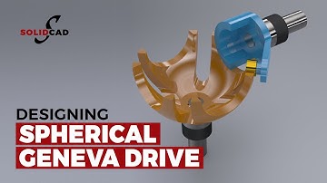 Spherical Geneva Mechanism in Solidworks (Motion Study) | Solidworks Tutorials | SolidCad