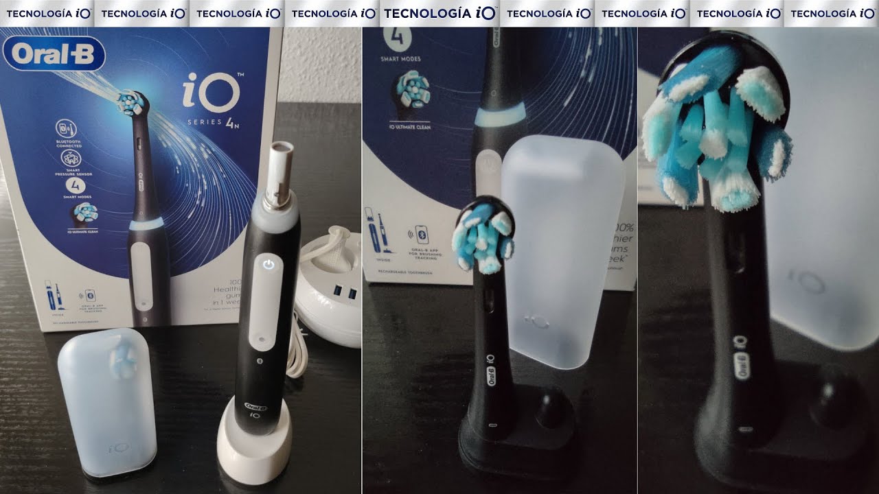 Cepillo de Dientes Eléctrico - Oral-B iO Serie 8, Bluetooth, 6 modos de  limpieza, Negro