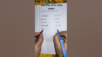 Writing with both hands#ambidextrous#shorts #creativity #art #writingwithbothhands #writingcommunity