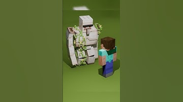 Iron Golem vs Steve – My First Blender Animation!