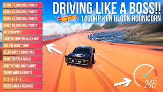 Forza Horizon 3 DRIVING LIKE A BOSS ON HOT WHEELS!! - 1400HP Ken Block Hoonicorn