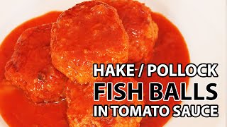 Рыбные котлеты из хека / минтая в томатном соусе.Fish cutlets from hake or pollock in tomato sauce.