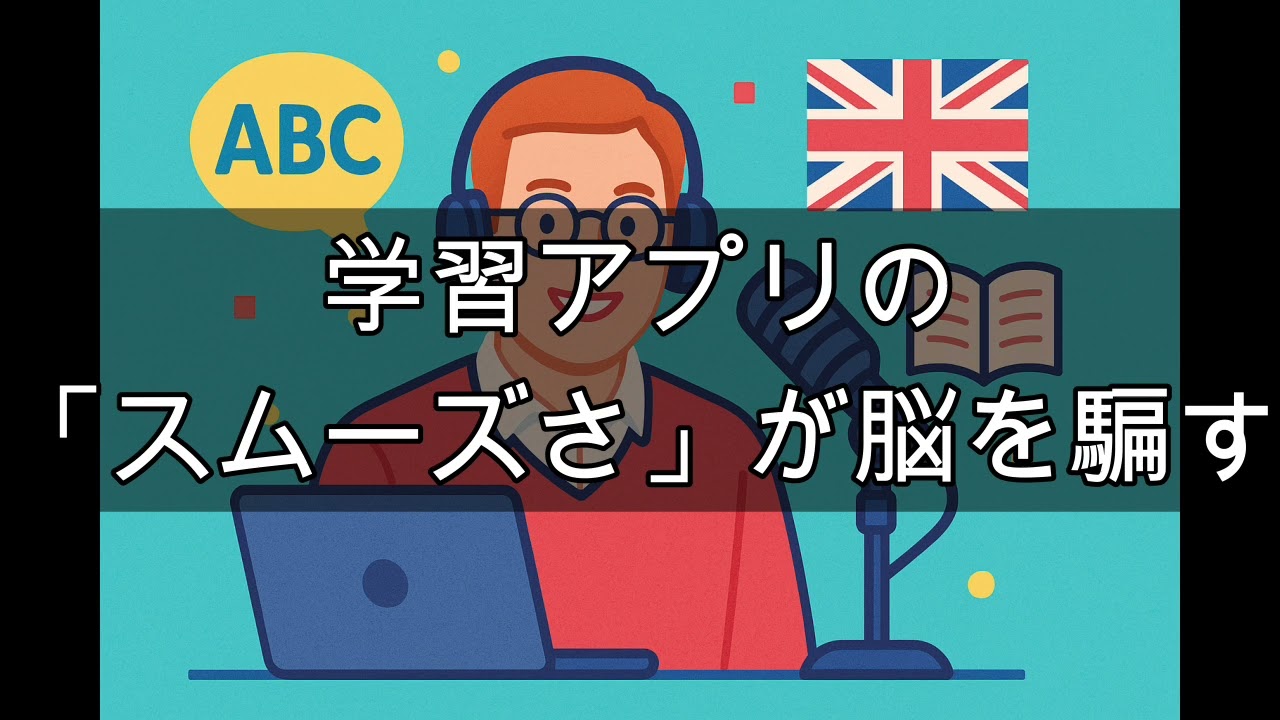 学習アプリの「スムーズさ」が脳を騙す