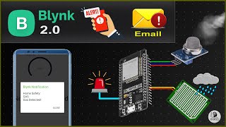 IoT based projects using MQ2 Gas sensor & Rain detector with Blynk Notification for beginners 2022 screenshot 3