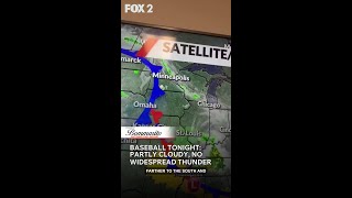 Partly cloudy for baseball tonight
