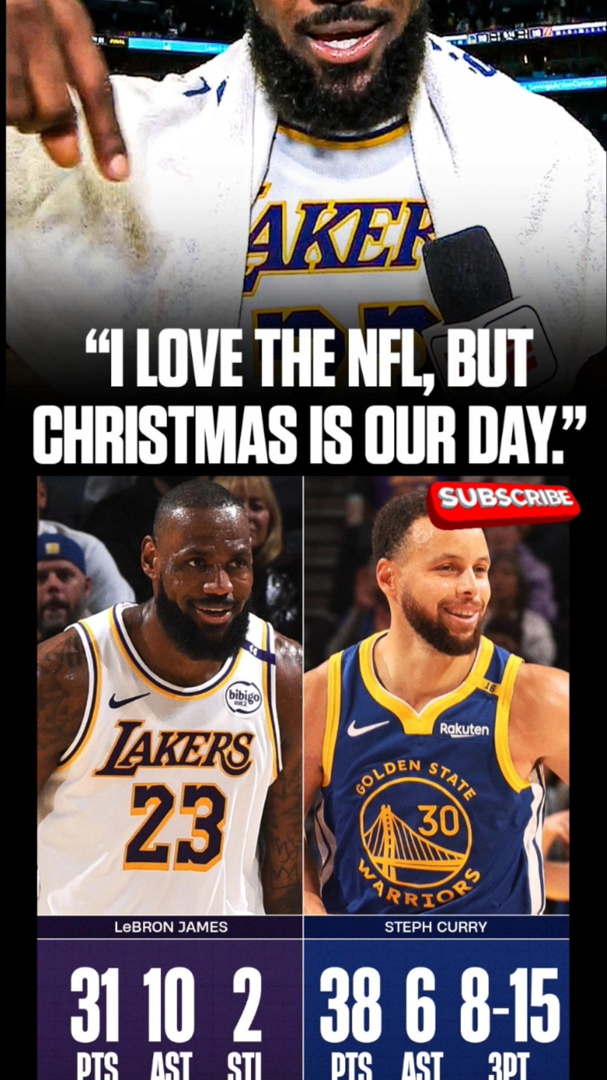 CLUTCH STEPH CAN'T SPOIL LAKERS XMAS #nba #christmas #lebronjames #stephcurry #nfl #lakers #warriors