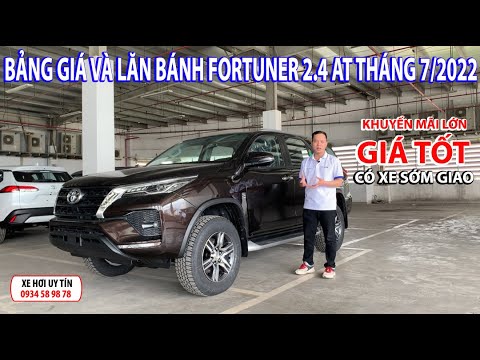 Video Bảng Giá Và Lăn Bánh Fortuner 2.4 AT Máy Dầu 1 Cầu... - youtube