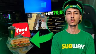 JOGANDO APOSTADO ATÉ COMPRAR UM SUBWAY! FREE FIRE