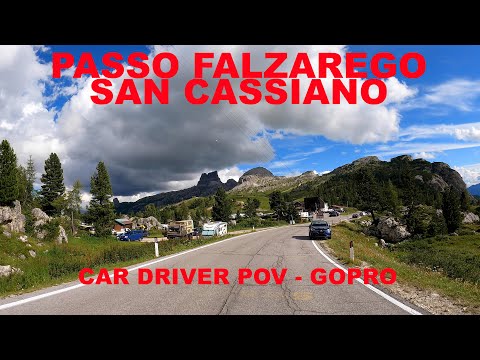 Driving in Italy - Passo Falzarego-San Cassiano. Driver POV-GOPRO. 4K