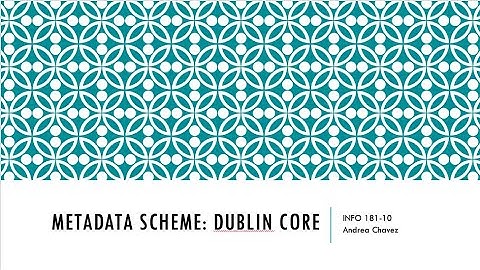 Metadata Schemes-Dublin Core