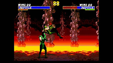 UMK3 Genesis Reptile 15 hit combo TAS