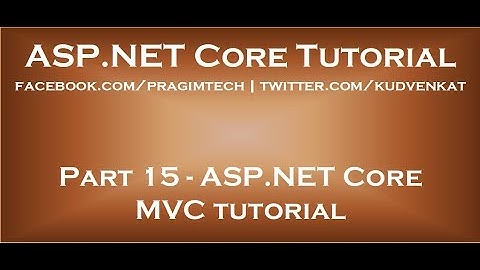 ASP NET Core MVC-zelfstudie