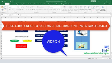 Como crear tu App de Facturacion e Inventario en Excel Basico - Video 4