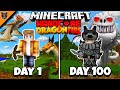 I Survived 100 Days as a DRAGON TAMER in Minecraft...