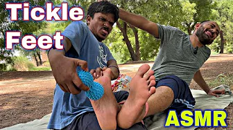 ASMR Scalp 😂 Tickles of the Foot Bound with Soft Fabric!