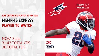 Alliance Of American Football Memphis Express - Run Back Zac Stacy