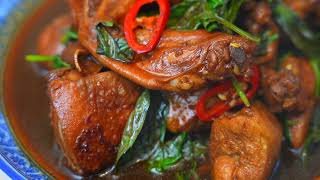 Three Cups Chicken 4K Video Cooking Ah Pa