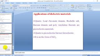 Physics - Dielectric material 6 (Module 2)