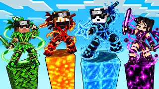 YouTube thumbnail: We Survived in ELEMENTAL NINJA TOWERS in Minecraft!