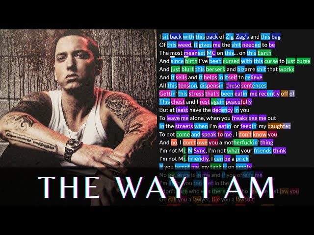 Eminem - The Way I Am | Lyrics, Rhymes Highlighted class=