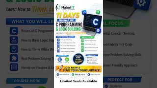 11 Days C Programming Course | Learn Logic Building for Beginners | Nobel IT Pune