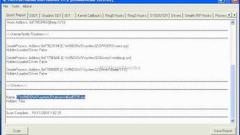 NoVirusThanks Anti-Rootkit - Detection and Removal of Rustock Rootkit