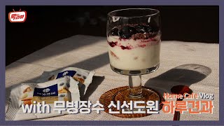[메가마트 막리뷰] 신선도원 하루견과로 요거트 만들어먹기 (하루견과/요거트/홈카페/vlog)