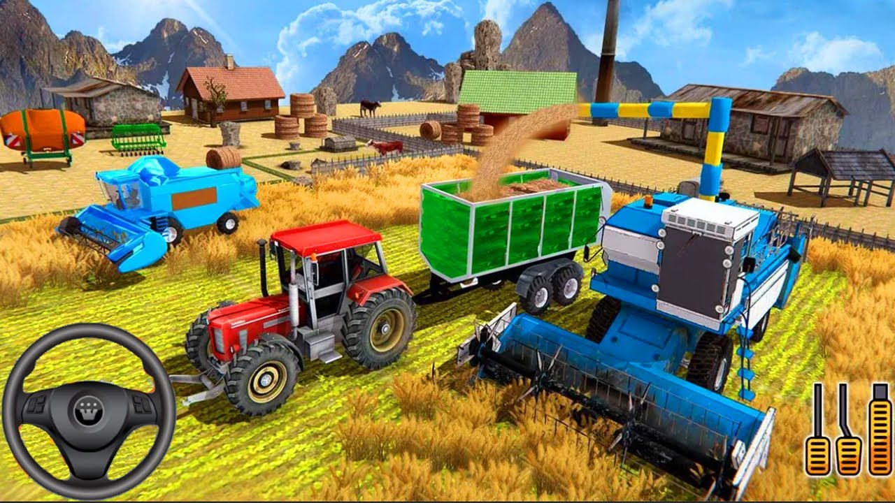 Heavy Duty Tractor Farming Tools 2020 Wheat Farm Harvester Android Gameplay