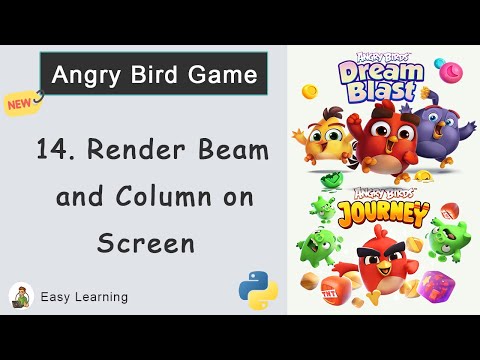 Angry Bird Game in Python #14: Render Beam and Column on Screen