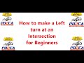 How to make a left turn at an intersection for beginners punjabi language