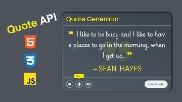 Random Quote Generator using HTML, CSS and JavaScript with Free Source Code | API Project
