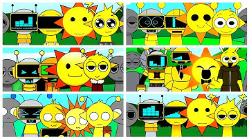 Incredibox - Sprunki but MIX YELLOW CHARACTERS( FUNBOT, MR SUN,GARNOLD, SIMON) in ALL Different Mods
