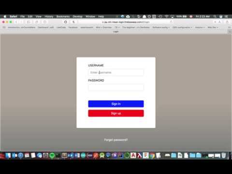 MEAN login web app DEMO