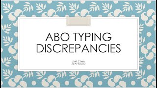 ABO discrepancy