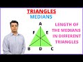 How to find out the length of the medians in triangles  geometry