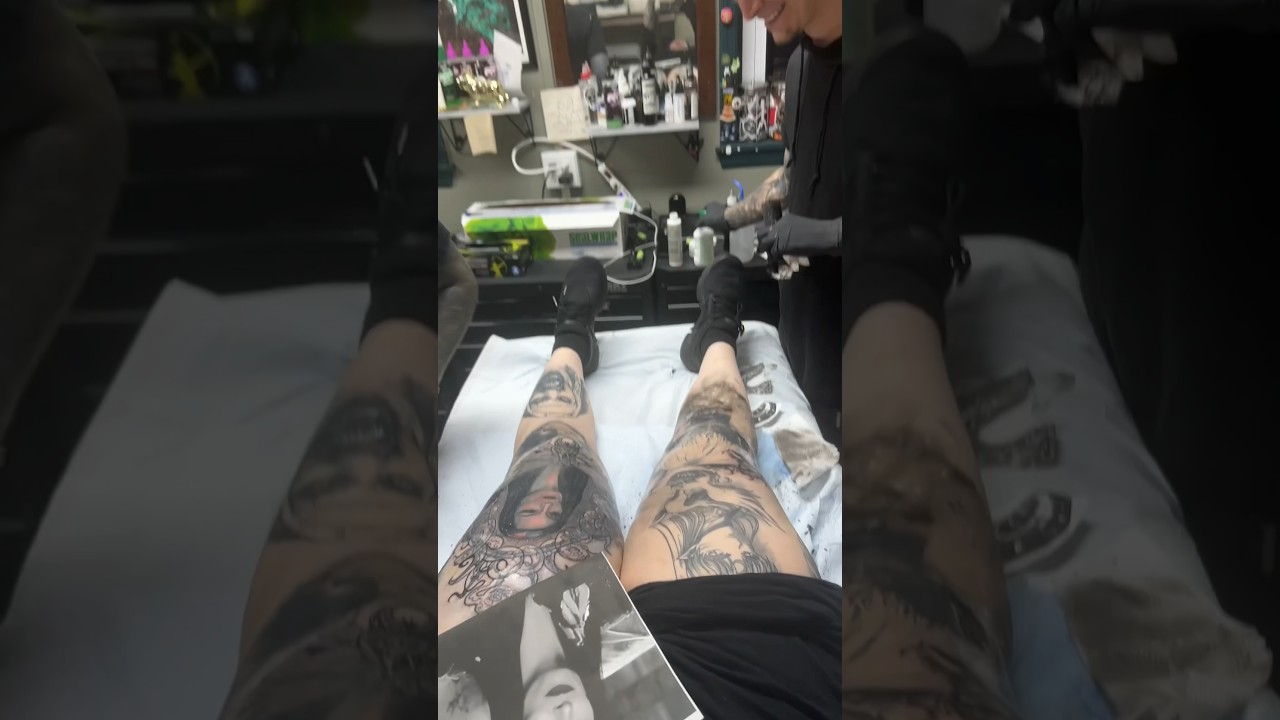 Getting 2 tattoos at the same time AGAIN😭(pt.2) @whiteytattoos  #coveruptattoo #shortscreator