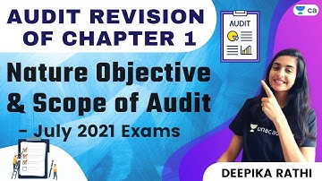 Revision of Chapter 1 - Nature Objective & Scope of Audit I CA Intermediate | Deepika Rathi