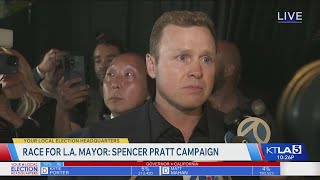 Spencer Pratt speaks to supporters, media on primary election night 