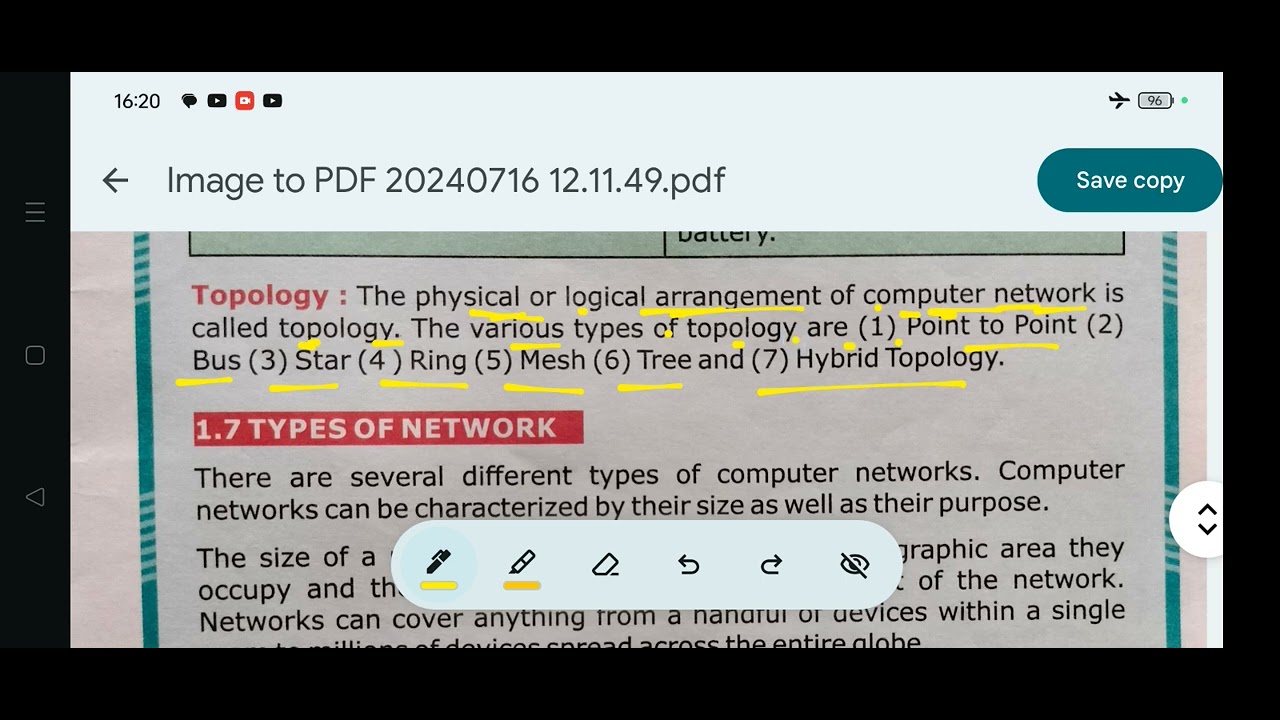 Computer Network:(Topology : Explanation) OAV Class.7 Sub-ICT(Computer) Chapter-1