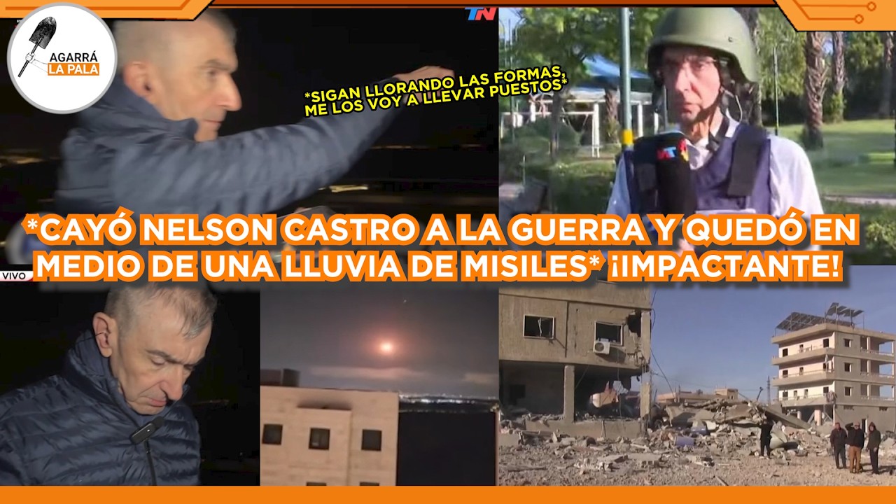 CAYÓ NELSON CASTRO A LA GUERRA Y QUEDÓ EN LLUVIA DE MISILES EN  MEDIO ORIENTE: 