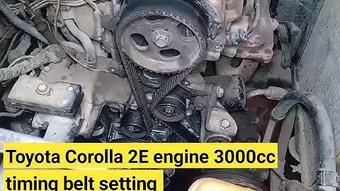 Toyota corolla 12 wall 1300cc engine 2E timing marks || Timing belt setting