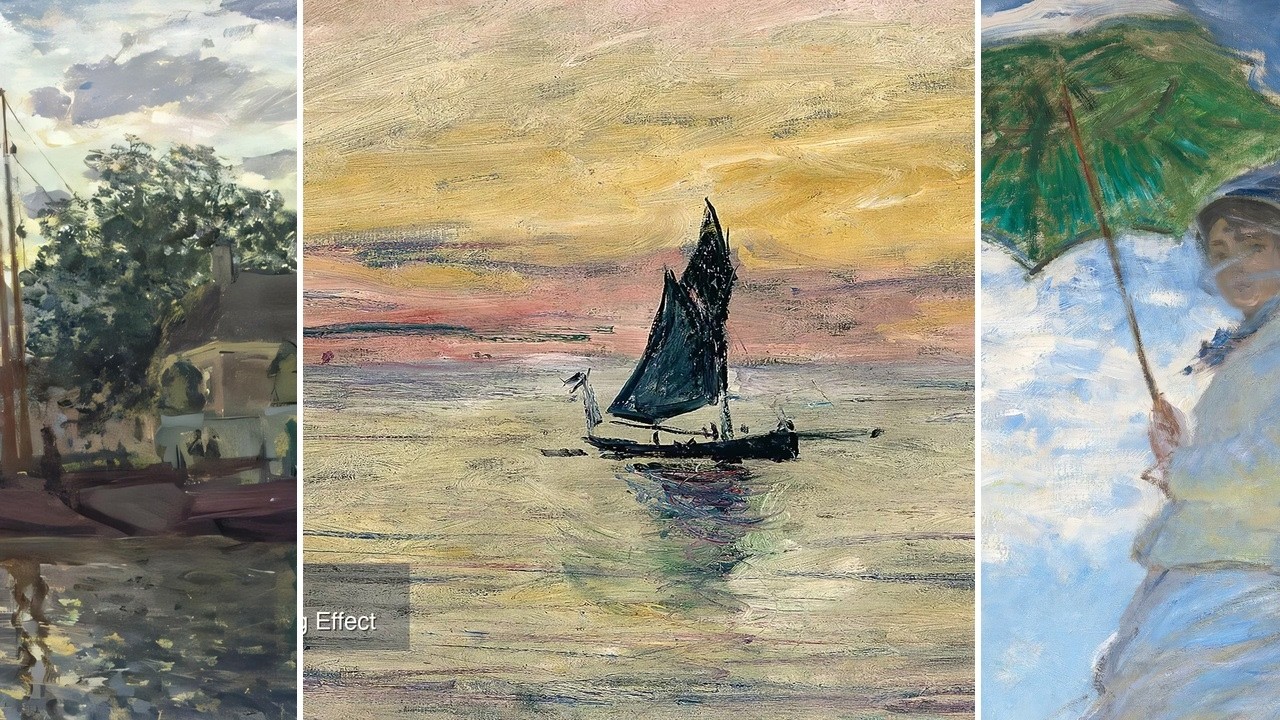 Claude Monet TV — Silent Art Gallery · September 7 Afternoon | The Sailing Boat Eveni… & others
