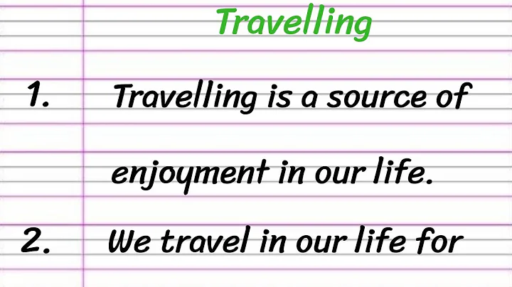 Travelling Essay in English 10 Lines || Travelling Short Essay - DayDayNews