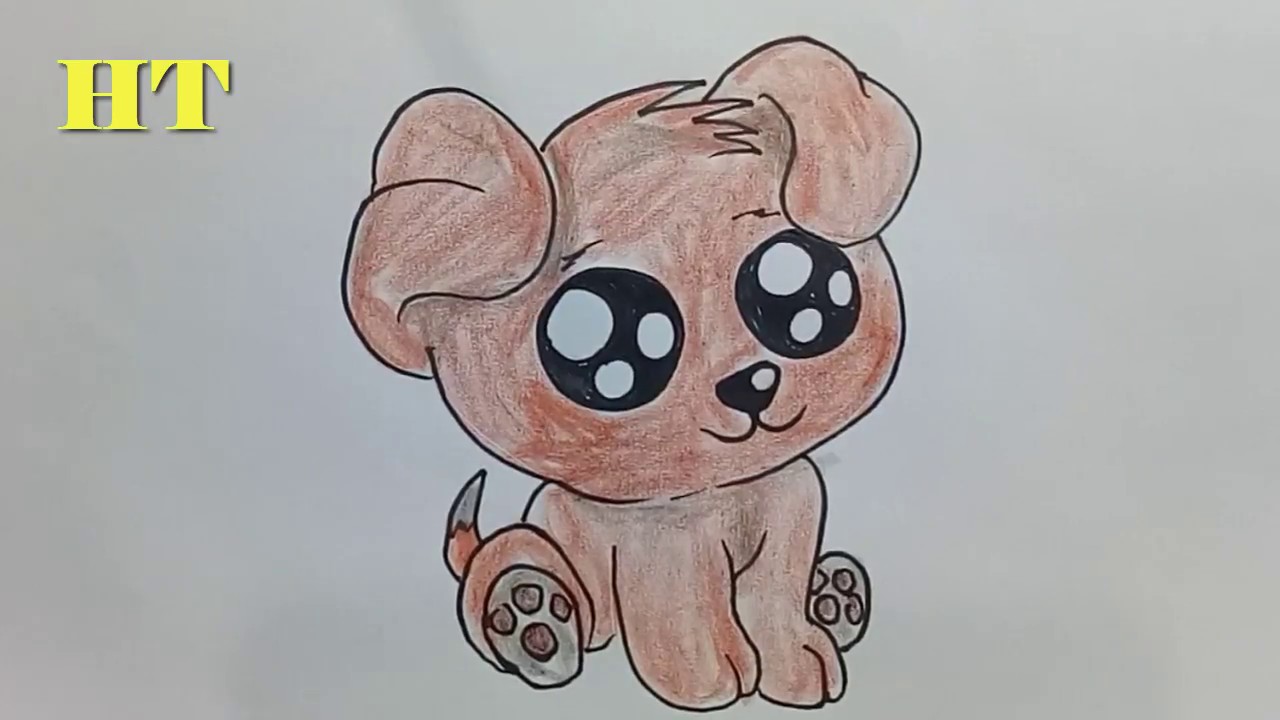 Cute Dog Drawing How To Draw A Dog For Kids Youtube