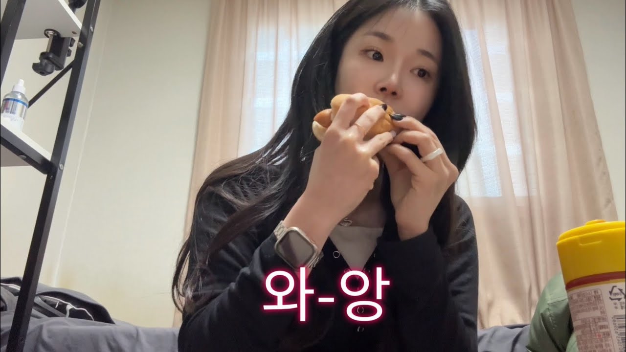 먹기만 하는 브이로그 | 직장인 일상 • 포항 • CU핫도그 • 휴게소 먹방