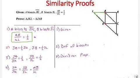 Triangle Similarity Proofs
