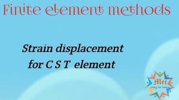 strain displacement for cst element