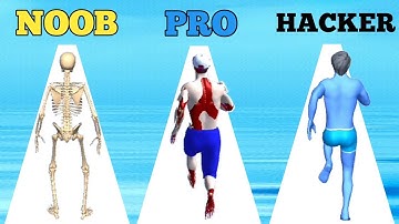 Noob vs Pro vs Hacker in DNA Run 3D