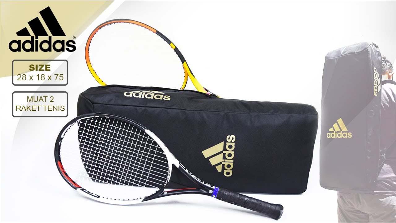 Tas Raket Badminton Tenis Adidas Black