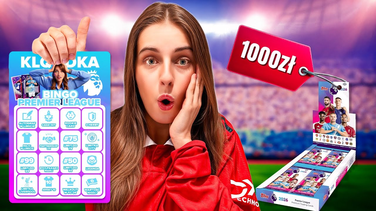 BINGO PREMIER LEAGUE HOBBY BOX TOPPS ZA 1000ZŁ!